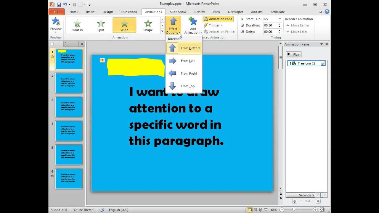how to highlight part of picture in powerpoint